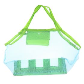 Children's Sand Away Beach Mesh Bag; Beach Toys Bag Baby Toy Storage Bags - Green