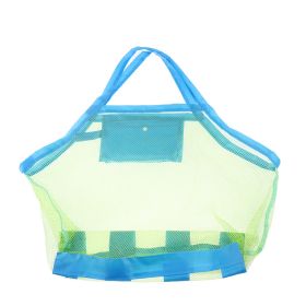 Children's Sand Away Beach Mesh Bag; Beach Toys Bag Baby Toy Storage Bags - Blue