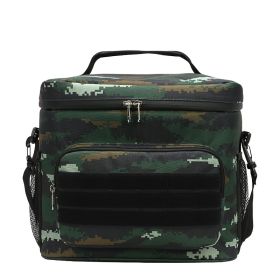 Waterproof Camouflage Insulated Lunch Bag For Picnic; Camping; Office; School - Rainforest Camouflage