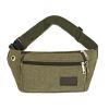 1pc Unisex Multifunctional Canvas Waist Bag Fanny Pack For Outdoor Activities - Army Green