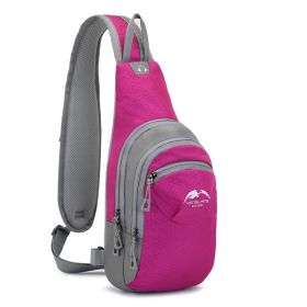 Multifunctional Single Shoulder Backpack For Outdoor Activities - Rose Red