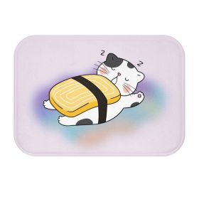 Adorable Cat Sushi Bath Mat - One Size