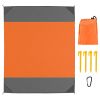 108x96.46in Sand Proof Picnic Blanket Water Resistant Foldable Camping Beach Mat  - Orange - M