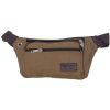 1pc Unisex Multifunctional Canvas Waist Bag Fanny Pack For Outdoor Activities - Black