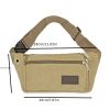 1pc Unisex Multifunctional Canvas Waist Bag Fanny Pack For Outdoor Activities - Army Green*4