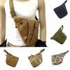 Men's Nylon Shoulder Bag; Multifunctional Concealed Tactical Storage Bag; Holster - Tan Right - Nylon