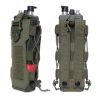 1pc Molle Water Bottle Bag; Travel Camping Hiking Kettle Holder Carrier Pouch; Outdoor Accessories - Green