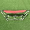 Portable Folding Steel Frame Hammock with Bag - Red